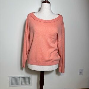 Pilcro 100% Cashmere Peach Sweater
